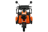 Triciclu electric Blade TRIP X2 2000 W, 25 km/h, autonomie pana la 70 km, baterie plumb- acid 72 V 20 Ah, greutate maxima 160  kg, Fara permis, negru-portocaliu