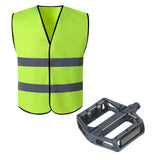 Pedale MTB / BMX, rulment avansat, ax otel tratat cu bor, marime ax 9/16", 110 x 100 mm + Vesta reflectorizanta