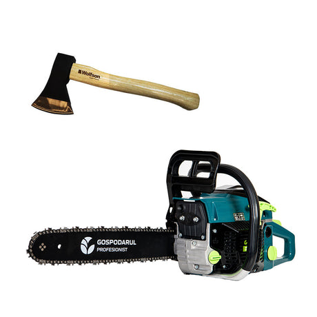 Seturi Cadou, Drujba pe benzina Gospodarul Profesionist GP-5200 - 5 CP, 52cc + toporisca Wolfson 600g, 1, atomico.ro