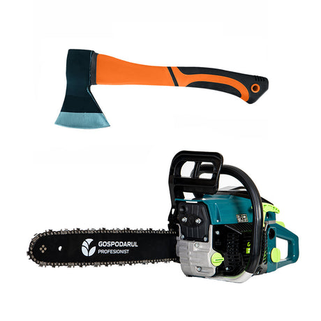 Seturi Cadou, Drujba pe benzina Gospodarul Profesionist GP-5200 - 5 CP, 52cc + toporisca fibra Wolfson, 1, atomico.ro