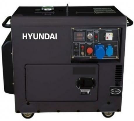 Scule si utilaje constructii, Generator de curent trifazat cu motor diesel HYUNDAI DHY8601SE-T, 6KW, atomico.ro