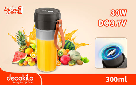 Blendere si tocatoare, Blender portabil Decakila, 30W, incarcare USB, capacitate 300ml, 4, atomico.ro