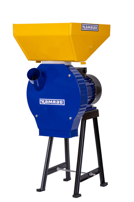Mori Cereale si Batoze Porumb, Moara cu suport metalic pentru cereale si stiuleti de porumb KAMRAD KMRS1S, 3900 W, 4 site incluse, capacitate 200 kg/h, 1, atomico.ro
