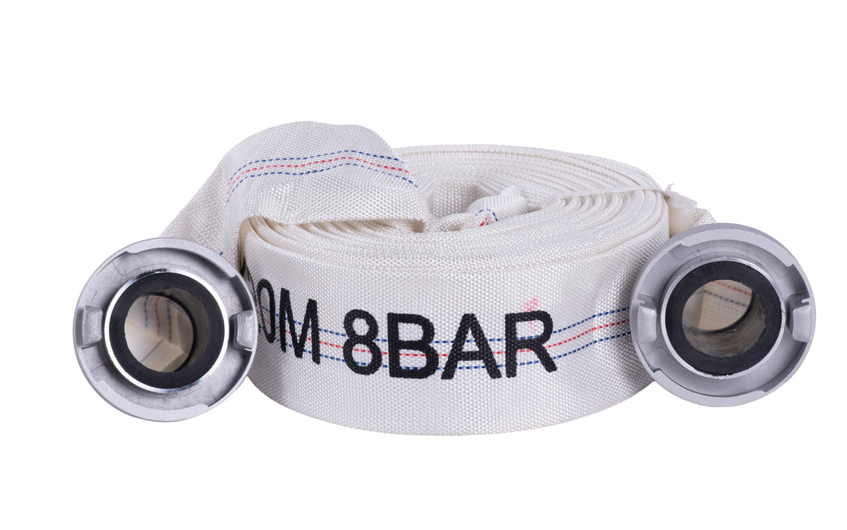 Furtun KAMRAD PVC panzat tip pompieri 2" (50 mm) – 20 m, cu mufe de cuplare, 8 bar, 1, atomico.ro