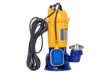 Pompe apa murdara cu tocator, Pompa submersibila de apa murdara cu tocator Kamrad WQCD-K3300, 1300W, 25000 l/h, adancime 8m + furtun pompieri 2 20 m, 3, atomico.ro