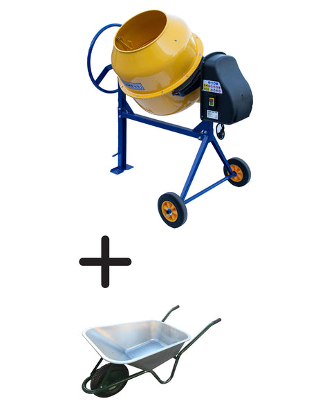 Utilaje Constructii, Pachet Betoniera Kamrad PCM650A, 180L, 1000W + Roaba GP 110L, 1, atomico.ro
