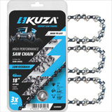 KUZA - Lant pentru drujba, Lungime 18, pas 0.325, grosime 050-1.3 mm, 72 Zale, 3 lanturi/pachet