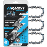 KUZA - Lant pentru drujba, Lungime 12, pas 3/8 LP, grosime 043-1.1 mm, 44 Zale, 3 lanturi/pachet