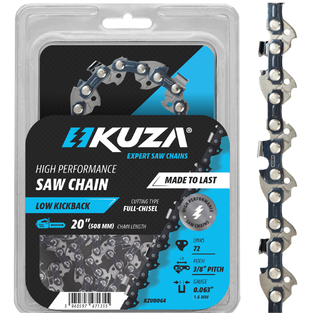 KUZA - Lant pentru drujba, Lungime 20, pas 3/8 Pitch, grosime 063-1.5 mm, 72 Zale, 1 lant/pachet, 1, atomico.ro