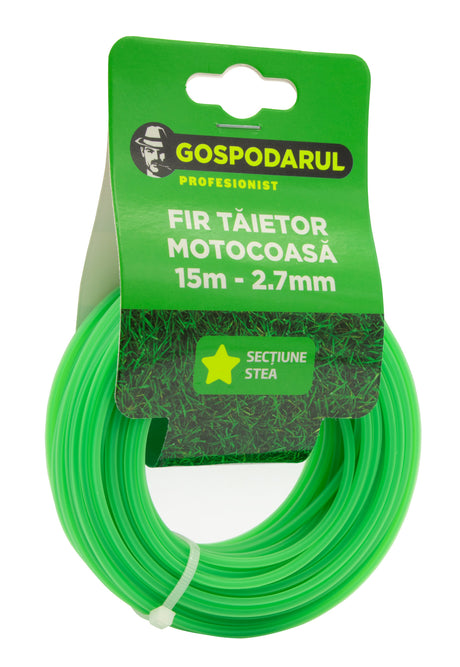 Accesorii si consumabile motocoase si masini de tuns iarba, Fir taietor 15m - 2.7mm sectiune stea, 3, atomico.ro