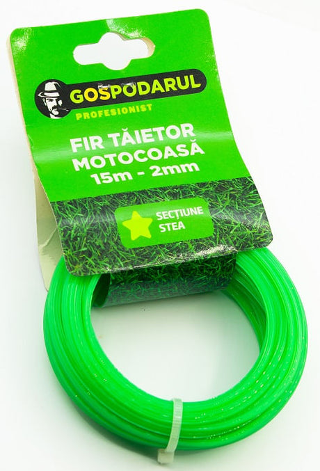 Accesorii si consumabile motocoase si masini de tuns iarba, Fir taietor 15m - 2mm sectiune stea mc, atomico.ro