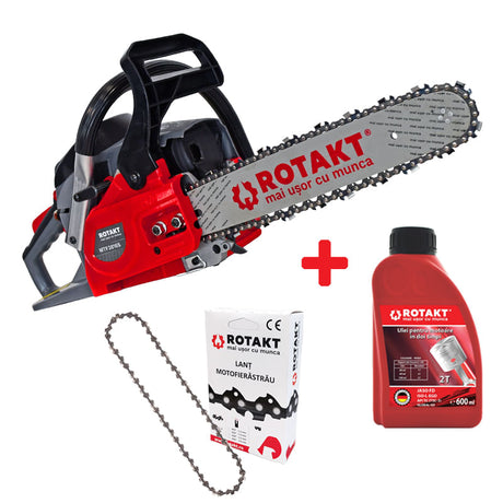 Oferta Zilei, Motofierastrau pe benzina ROTAKT MTF3816SW, 1.8 CP, 350 mm + Lant 26 dinti + 0.600 L Ulei amestec, atomico.ro