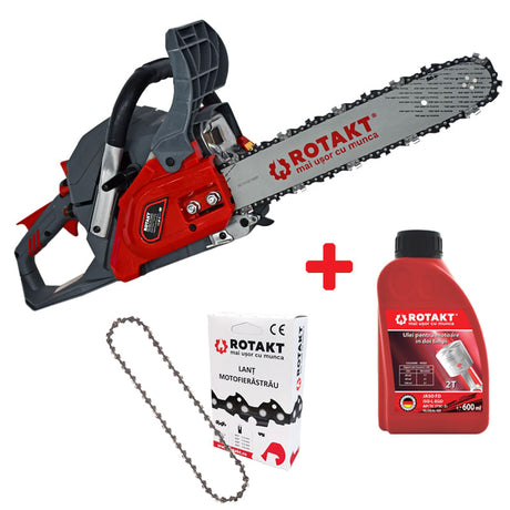 Oferta Zilei, Motofierastrau pe benzina ROTAKT MTF4110SW, 1.9 CP, 350 mm + Lant 26.5 dinti + 1 buc ulei amestec 0.600 L, atomico.ro