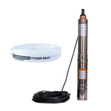 Pompa submersibila apa curata Gospodarul Profesionist 4QJD-1100, 8 turbine POM- 1100W, cablu 25m, 6000 l/h + furtun 20m