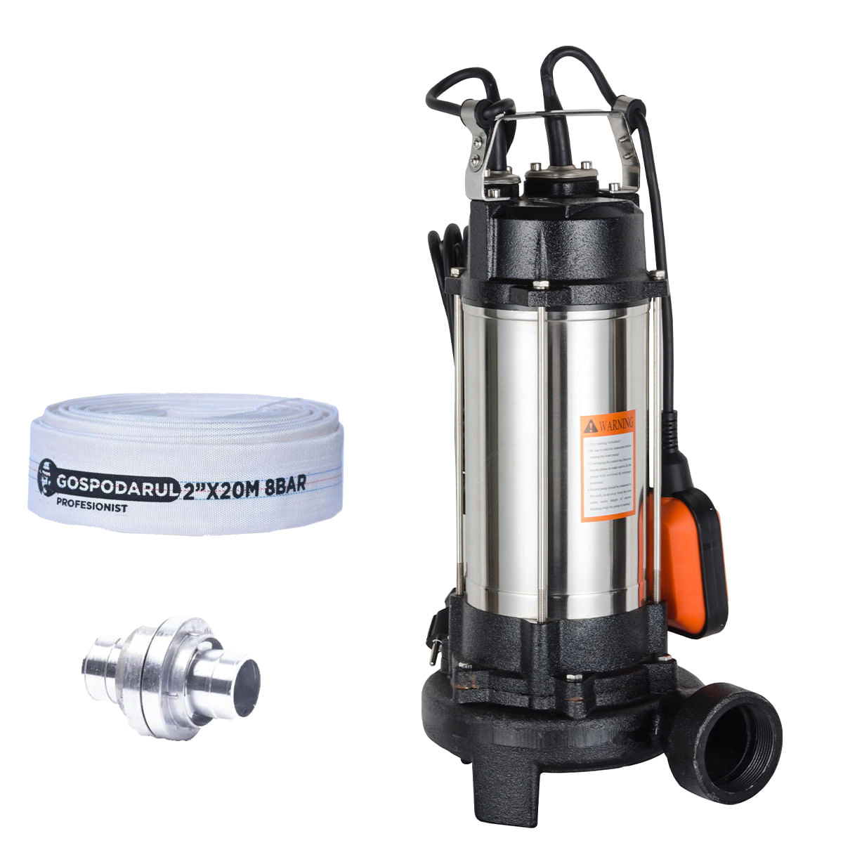 Pompa apa murdara cu tocator Blade  -WQW-1500D-F PRO, 1100W, 25000 l/h + furtun 20m + cuple, 1, atomico.ro