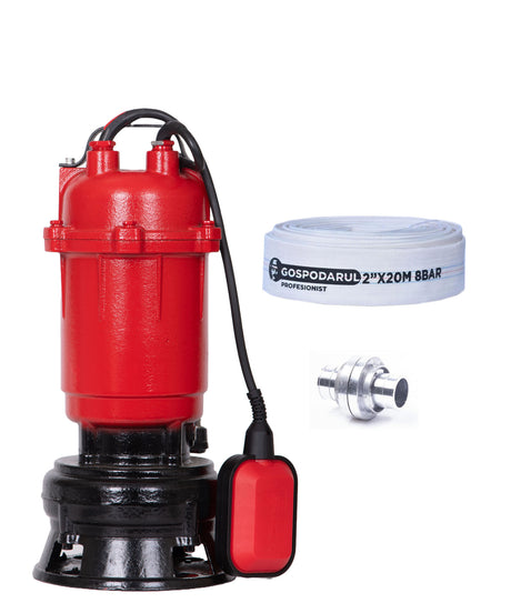 Pompe Submersibile Apa Murdara, Pompa apa murdara BLADE WQD-500-F Pro - 500W, 18200 l/h + furtun 20m + cuple, 1, atomico.ro