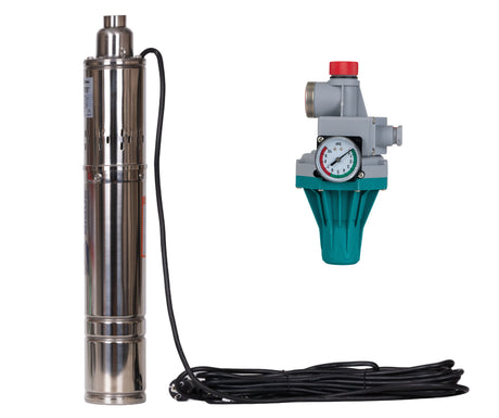 Pompe Submersibile Apa Curata, Pompa submersibila apa curata BLADE 4QGD1.2-100-0.75 Pro - 750W, 2550 l/h + presostat Total, atomico.ro