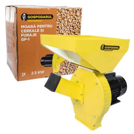 Moara Cereale, Moara cereale si furaje cuva mare Gospodarul Profesionist GP-1 - 2500W, 200 kg/h, 3000rpm, 5, atomico.ro