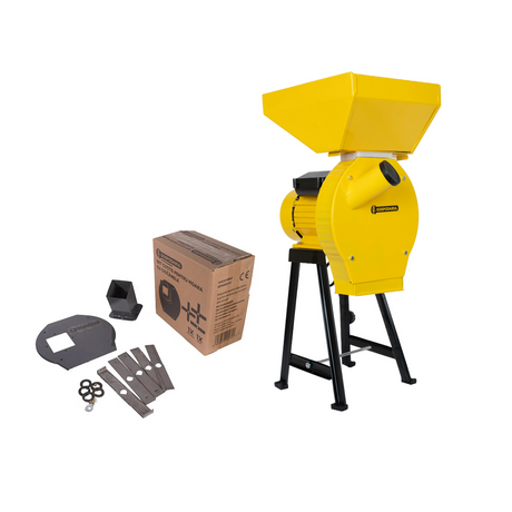 Oferta Zilei, Moara cu suport pentru cereale si stiuleti de porumb GP-MCR1S - 3900W, 320 kg/h + accesoriu furaje, 1, atomico.ro