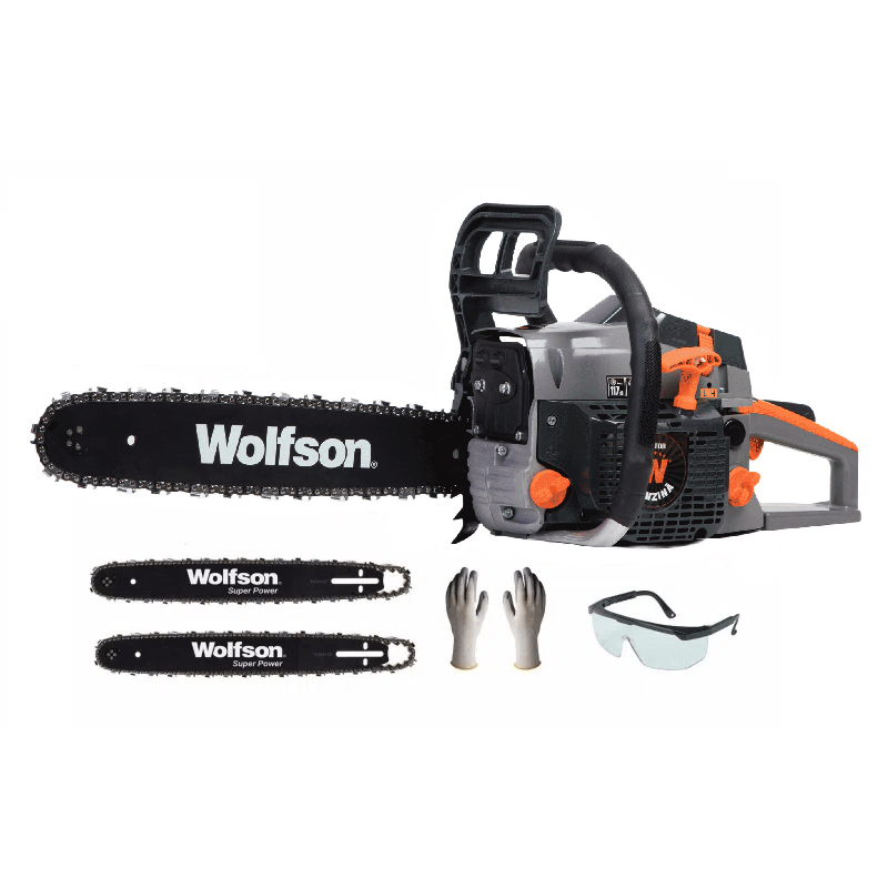 Promo Drujba pe benzina WOLFSON STX-580, 2.6CP, 52CC, 2 lame + 2 lanturi Ochelari + Manusi inclus, 1, atomico.ro