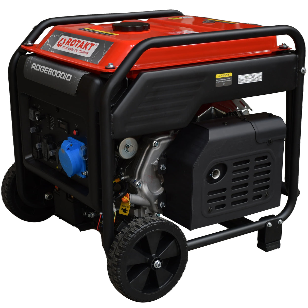 Generator de curent pe benzina Rotakt ROGE8000iD, 7500 W, AVR, voltmetru, iesire de 12V          Ask ChatGPT, 1, atomico.ro