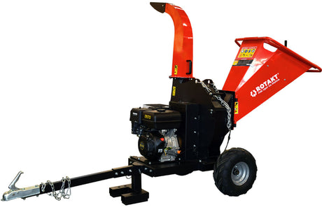 Tocatoare crengi si frunze, Tocator de crengi tractabil, Rotakt ROTC-15HD, diametru tocare lemn 100 mm, motor termic 15 CP, atomico.ro