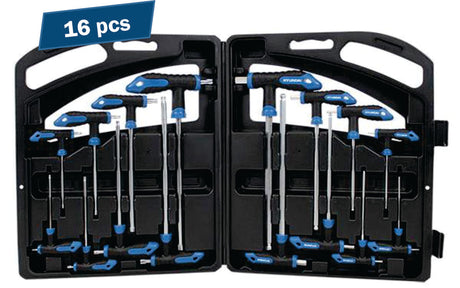 Chei auto - mecanica, Set 16 chei HEX plus TORX cu maner T HYUNDAI HY-59551, atomico.ro