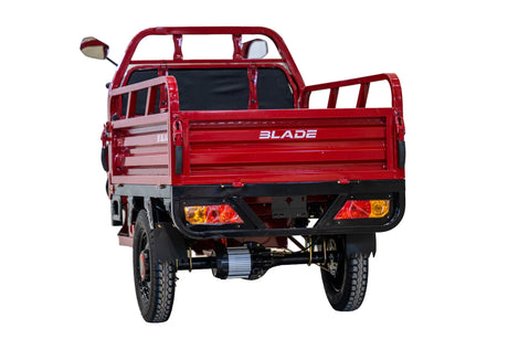 Tricicluri electrice, Triciclu Cargo electric BLADE Sprint 3.0 - 2000W, 25 km/h, autonomie pana la 70 km, baterie plumb-acid 72V  45Ah, capacitate maxima 600 kg, fara permis, culoare rosu, 4, atomico.ro