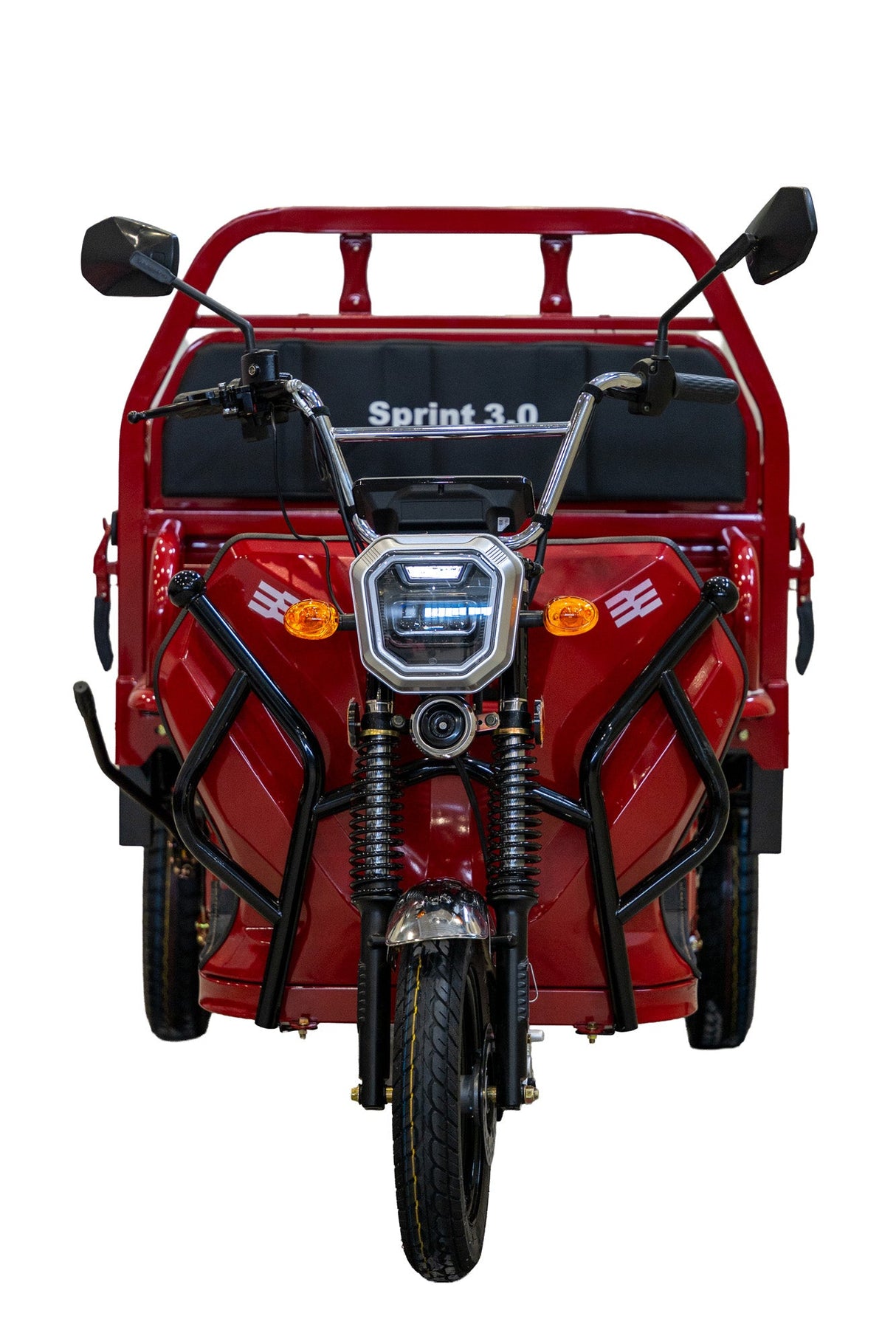 Triciclu Cargo electric BLADE Sprint 3.0 - 2000W, 25 km/h, autonomie pana la 70 km, baterie plumb-acid 72V  45Ah, capacitate maxima 600 kg, fara permis, culoare rosu, 3, atomico.ro