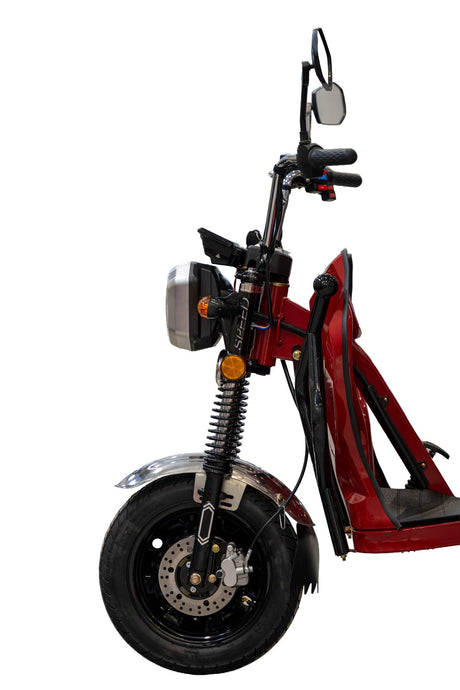 Tricicluri electrice, Triciclu Cargo electric BLADE Sprint 3.0 - 2000W, 25 km/h, autonomie pana la 70 km, baterie plumb-acid 72V  45Ah, capacitate maxima 600 kg, fara permis, culoare rosu, 10, atomico.ro