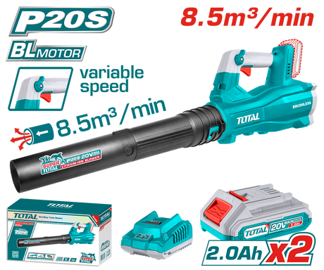 Aparate de spalat, aspiratoare si suflante, Suflanta cu acumulator TOTAL 20V – 8.5m³/min, include 2 acumulatori si incarcator, 6, atomico.ro
