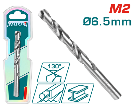 Total, Burghiu pentru metal TOTAL M2 HSS - 6.5 mm (Industrial), 2, atomico.ro
