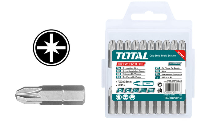 TOTAL - BIT - PZ2.25MM, 20PCS / SET INDUSTRIAL