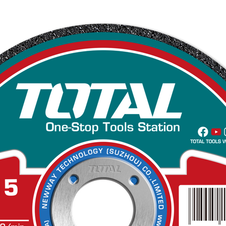 Scule TOTAL, Set discuri taiere metal TOTAL 115 mm, 1.0 mm, 22.2 mm, 50 bucati, pentru inox si metal, 4, atomico.ro