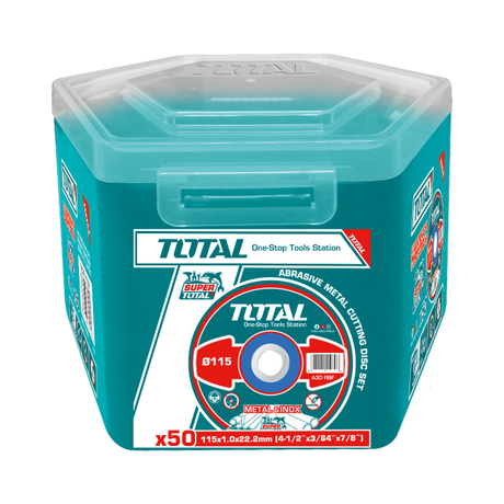 Scule TOTAL, Set discuri taiere metal TOTAL 115 mm, 1.0 mm, 22.2 mm, 50 bucati, pentru inox si metal, 5, atomico.ro