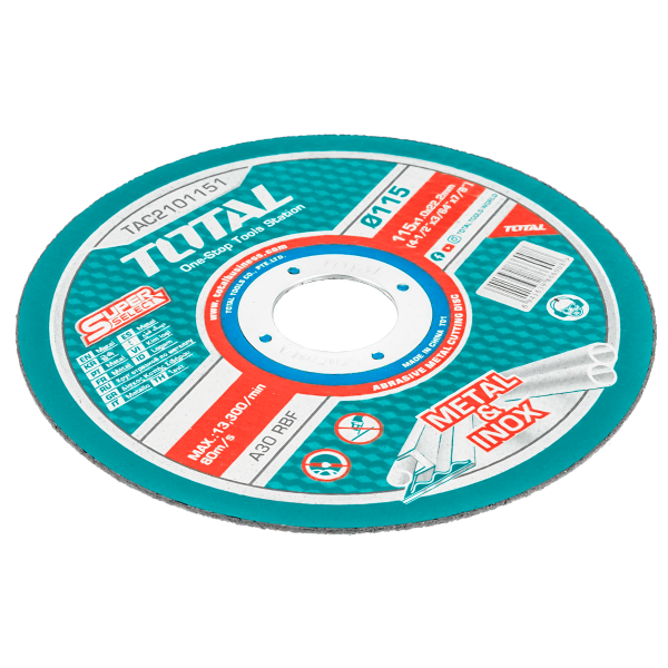 Disc debitare metal TOTAL 115 mm x 1.0 mm x 22.2 mm, pentru inox, 2, atomico.ro