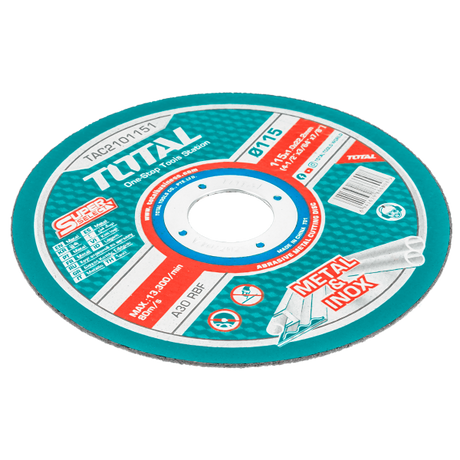 Scule TOTAL, Disc debitare metal TOTAL 115 mm x 1.0 mm x 22.2 mm, pentru inox, 2, atomico.ro