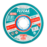 Disc debitare metal TOTAL 115 mm x 1.0 mm x 22.2 mm, pentru inox