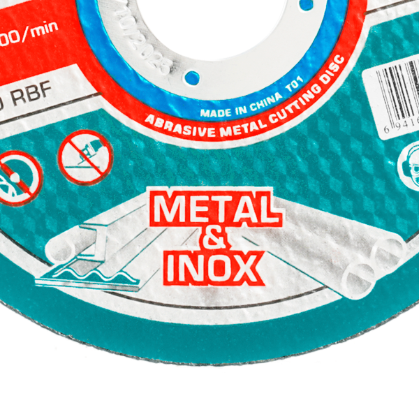Disc debitare metal TOTAL 115 mm x 1.0 mm x 22.2 mm, pentru inox, 4, atomico.ro