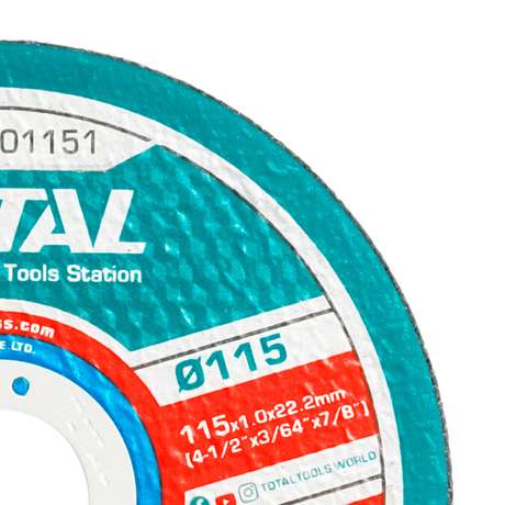 Scule TOTAL, Disc debitare metal TOTAL 115 mm x 1.0 mm x 22.2 mm, pentru inox, 5, atomico.ro