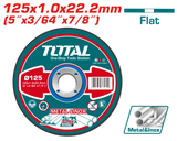 Disc debitare metal TOTAL 125 mm x 1.0 mm x 22.2 mm, pentru inox