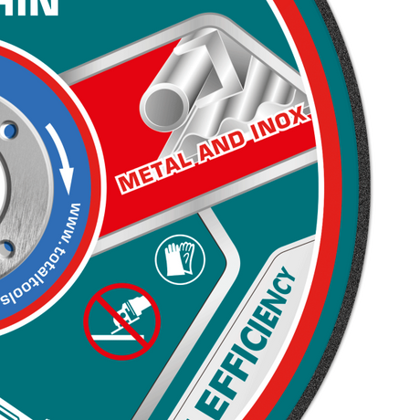 Scule TOTAL, Set discuri taiere metal TOTAL 125 mm, 1.0 mm, 22.2 mm, 25 bucati, pentru inox si metal, 3, atomico.ro