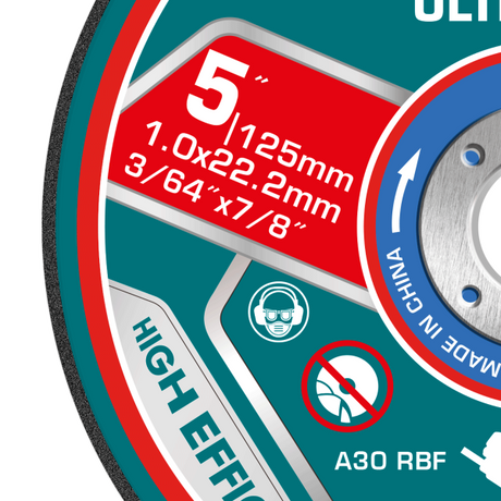 Scule TOTAL, Set discuri taiere metal TOTAL 125 mm, 1.0 mm, 22.2 mm, 25 bucati, pentru inox si metal, 4, atomico.ro