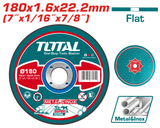 Disc de taiere metal TOTAL 180x1.6x22.2 mm, 8500 rpm, pentru metal si otel inoxidabil