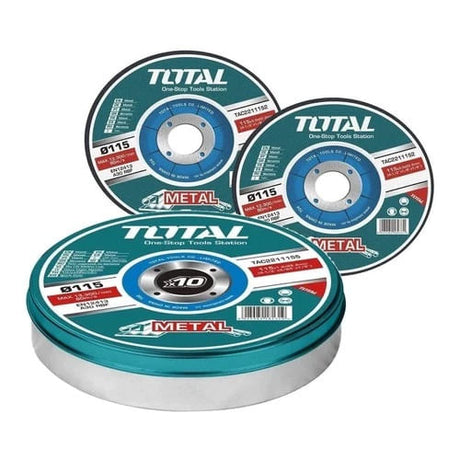 Total, Set 10 discuri abrazive taiere metale Total - 115x1.2mm, atomico.ro