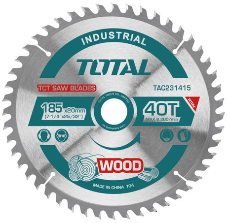 Accesorii scule electrice TOTAL, Panza ferastrau TOTAL TCT pentru lemn - 185x20mm, atomico.ro
