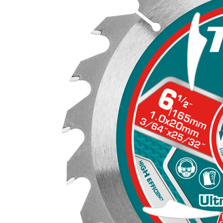 Scule TOTAL, Set discuri lemn TOTAL 165 mm, 24 dinti, ultra subtiri, ax 20 mm, 2 bucati, 5, atomico.ro