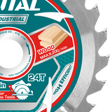Set discuri lemn TOTAL 165 mm, 24 dinti, ultra subtiri, ax 20 mm, 2 bucati