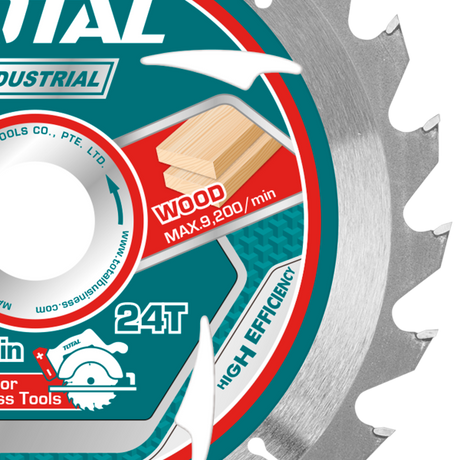 Scule TOTAL, Set discuri lemn TOTAL 165 mm, 24 dinti, ultra subtiri, ax 20 mm, 2 bucati, 3, atomico.ro