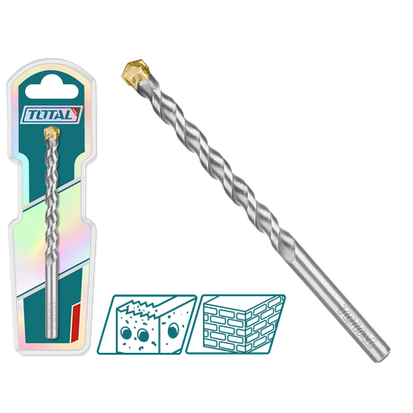 Accesorii scule electrice, Burghiu TOTAL pentru beton 8 x 120 mm – varf carbura, Industrial, atomico.ro